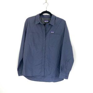 Patagonia Long Sleeve Anchor Bay Shirt Blue M